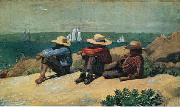 Winslow Homer On the Beach, 1875 oil painting on canvas